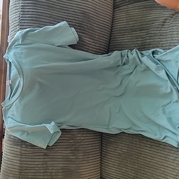 Teal Green Tshirt Dress - Picture 2 of 2